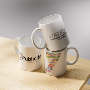 Tasse personnalisée en céramique blanche